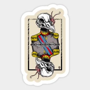 General Bird Skull Sticker